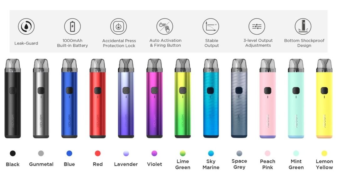 Bảng màu Vape Wenax H1