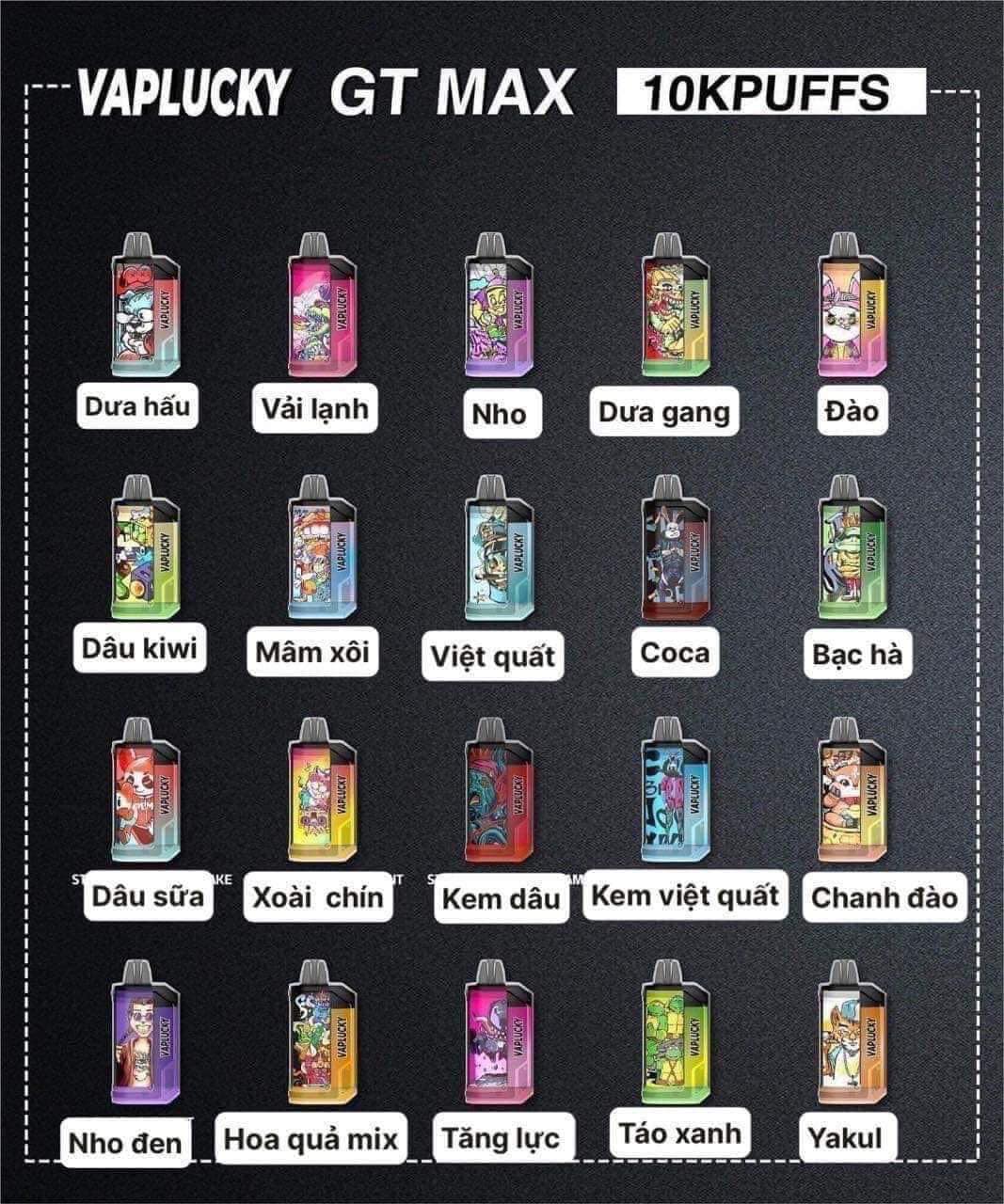 bảng vị Vaplucky GT Max